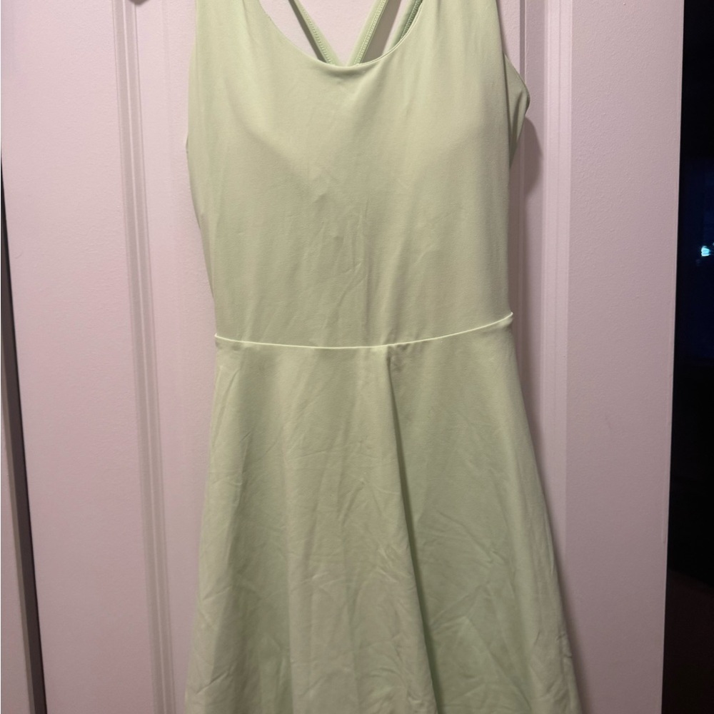 Fabletics Green Halter Sundress Casual Sleeveless